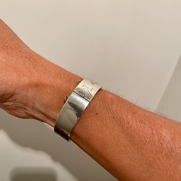 Antique French Silver & Rose Gold Bracelet. Pristine. - Picture 9 of 10